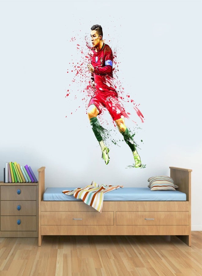 Sticker Yard Football Player Ronaldo Vinyl Wall Sticker for Living Room/Bedroom/Office and All Decorative Wall Stickers Size 55X76CM-Self-Adhesive - Image 3